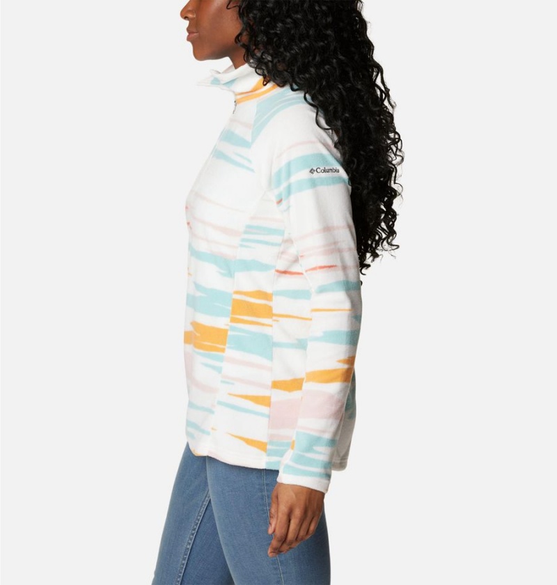 Columbia Glacial IV Print Half Zip Women's Pullover White | MCFOTI-280
