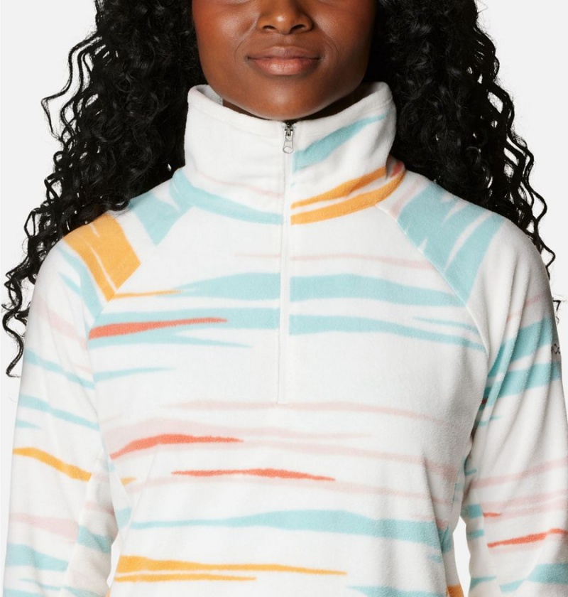 Columbia Glacial IV Print Half Zip Women's Pullover White | MCFOTI-280