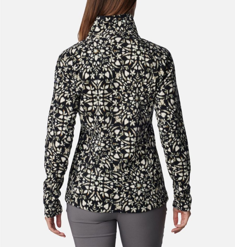 Columbia Glacial IV Print Half Zip Women's Pullover Black | DKGVEZ-467