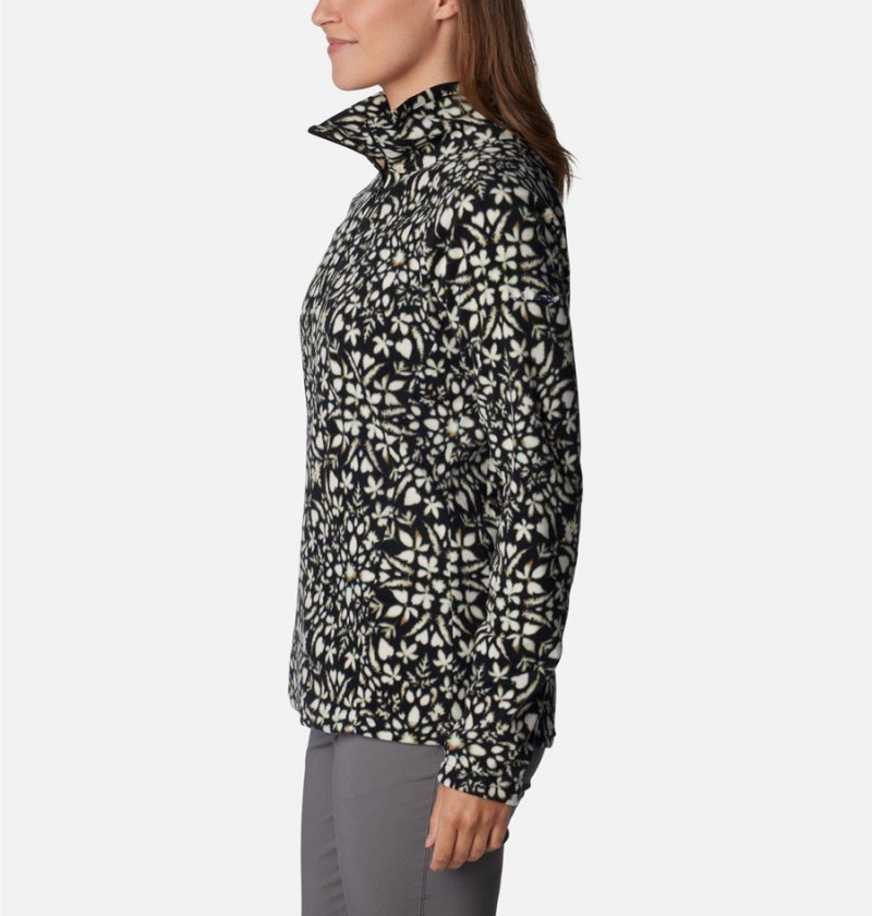 Columbia Glacial IV Print Half Zip Women's Pullover Black | DKGVEZ-467