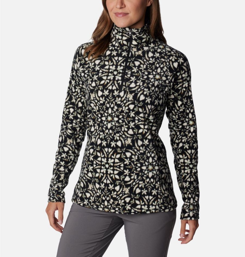Columbia Glacial IV Print Half Zip Women's Pullover Black | DKGVEZ-467