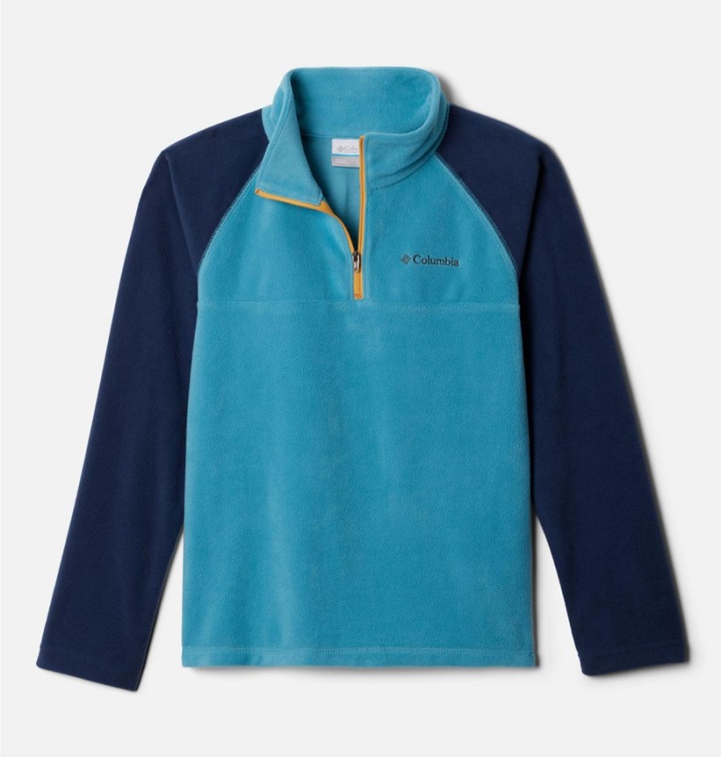 Columbia Glacial Quarter Zip Pullover Kids\' Fleece Navy | IBGNQH-726
