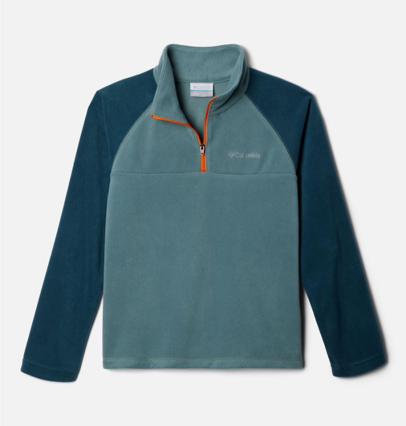 Columbia Glacial Quarter Zip Pullover Kids\' Fleece Turquoise | CNIBOS-049