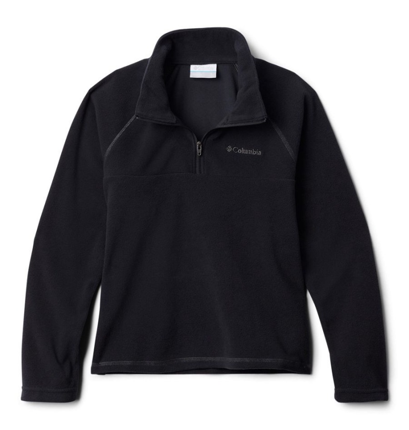 Columbia Glacial Quarter Zip Pullover Kids\' Fleece Black | LRDZVA-504