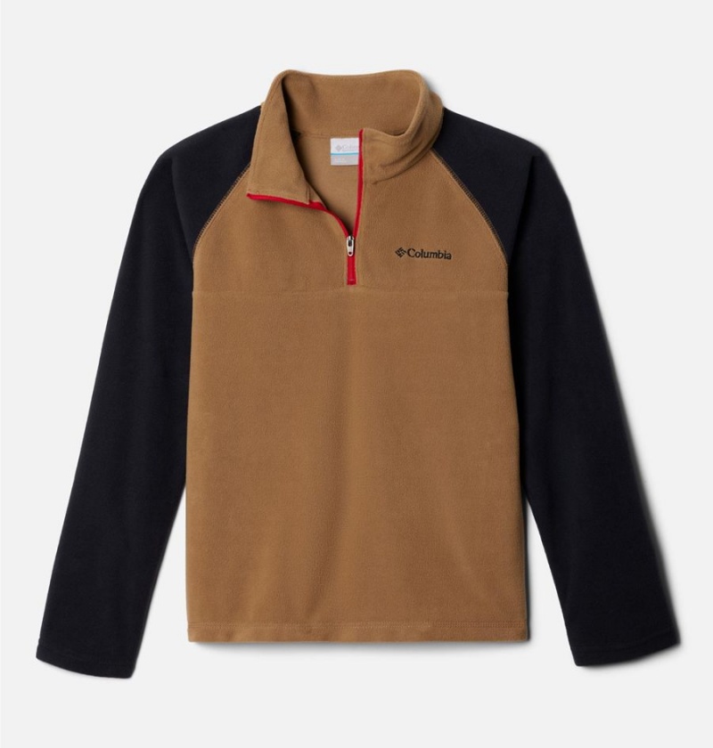 Columbia Glacial Quarter Zip Pullover Kids\' Fleece Brown | VLSTNP-532