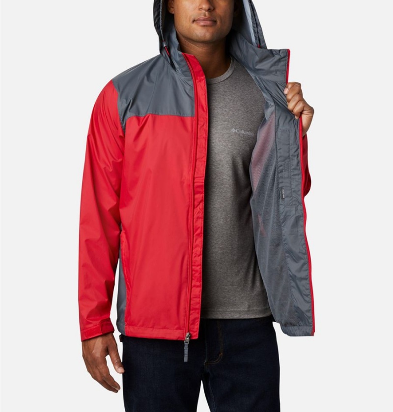 Columbia Glennaker Lake Men's Rain Jacket Red | EMSRQX-751