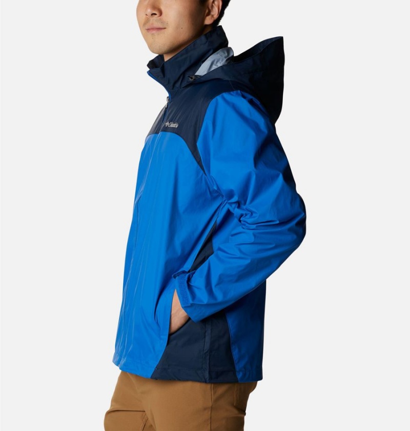 Columbia Glennaker Lake Men's Rain Jacket Blue | ORLBPT-189