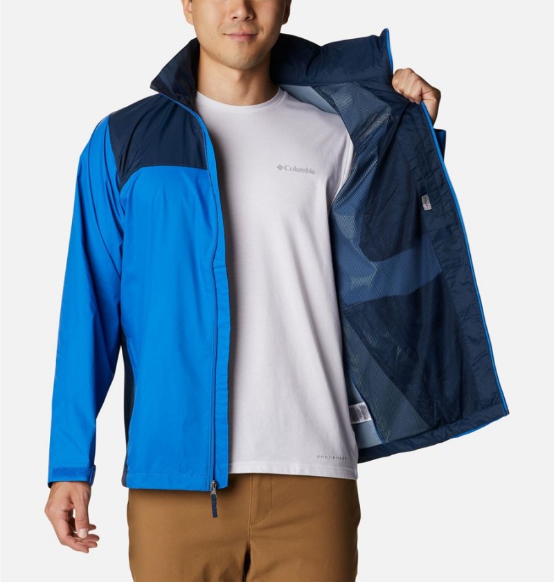 Columbia Glennaker Lake Men's Rain Jacket Blue | ORLBPT-189