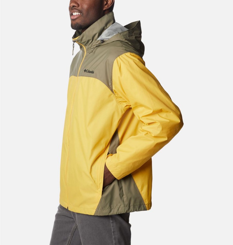 Columbia Glennaker Lake Men's Rain Jacket Yellow | HZIFPV-218