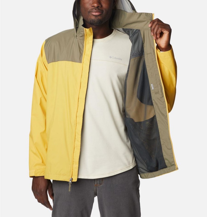 Columbia Glennaker Lake Men's Rain Jacket Yellow | HZIFPV-218