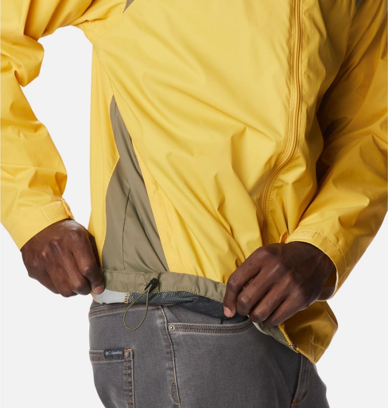 Columbia Glennaker Lake Men's Rain Jacket Yellow | HZIFPV-218