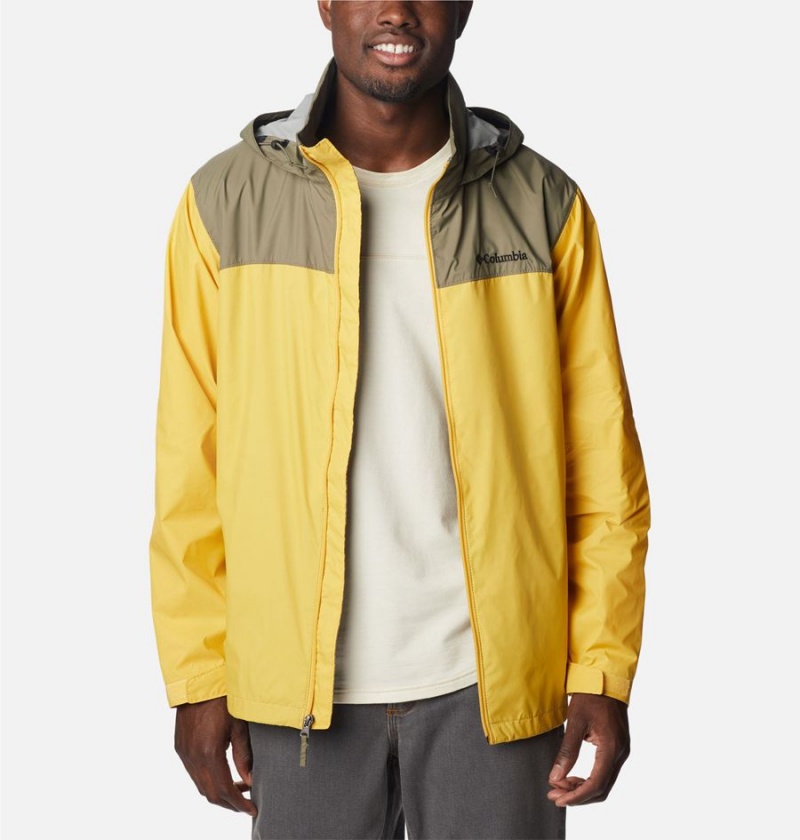 Columbia Glennaker Lake Men's Rain Jacket Yellow | HZIFPV-218