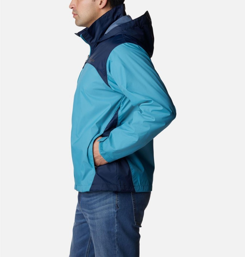 Columbia Glennaker Lake Men's Rain Jacket Blue | BTWYFK-976