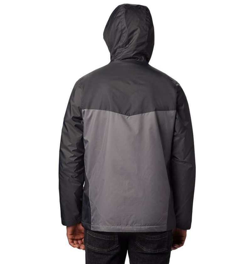 Columbia Glennaker Sherpa Lined Men's Rain Jacket Grey | CETFXM-679