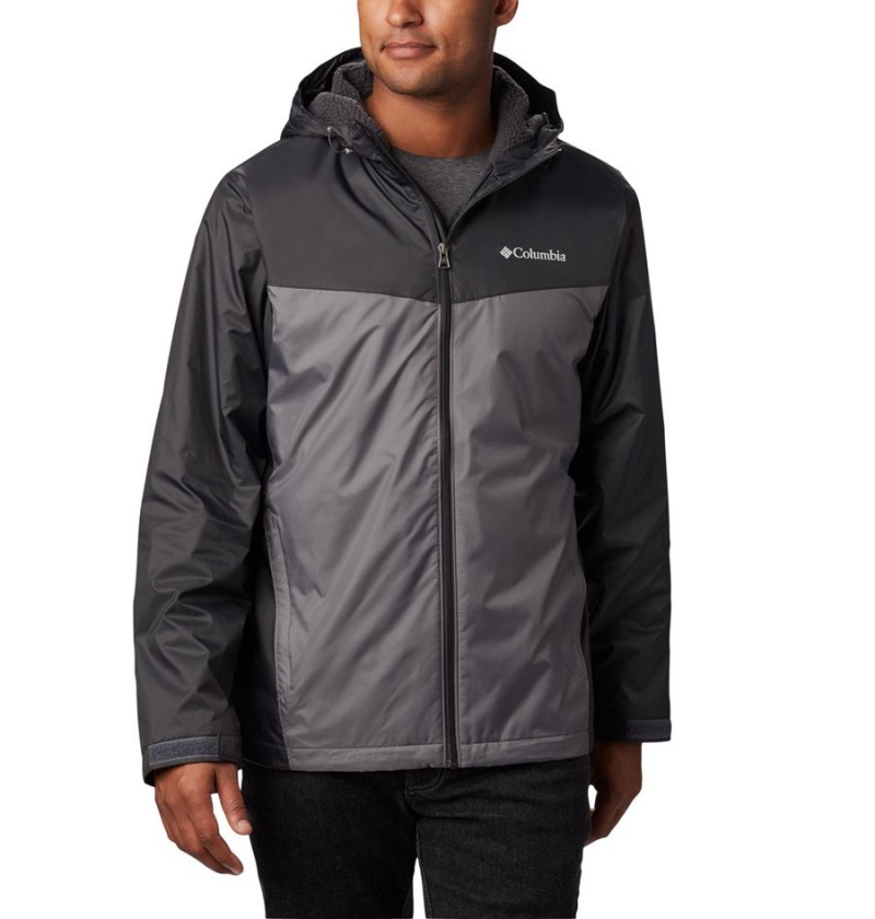Columbia Glennaker Sherpa Lined Men\'s Rain Jacket Grey | CETFXM-679