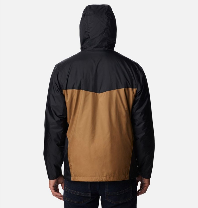 Columbia Glennaker Sherpa Lined Men's Rain Jacket Brown | MBULDO-795