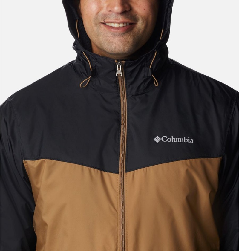 Columbia Glennaker Sherpa Lined Men's Rain Jacket Brown | MBULDO-795