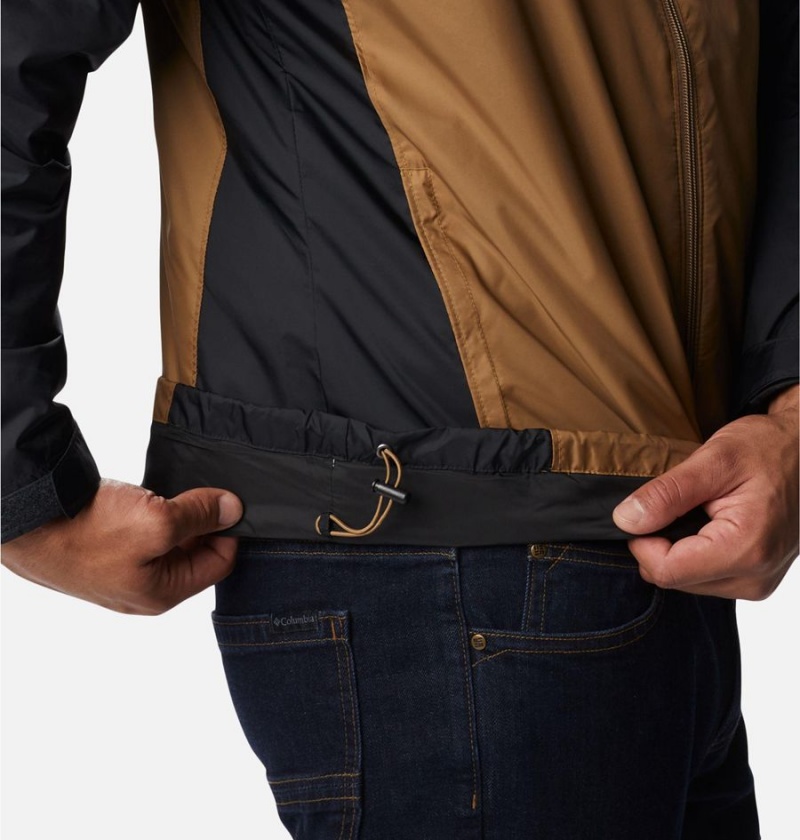 Columbia Glennaker Sherpa Lined Men's Rain Jacket Brown | MBULDO-795