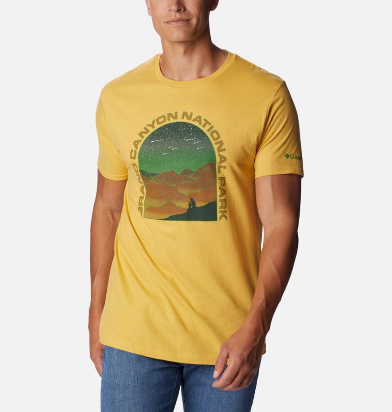 Columbia Grand Canyon NP Men's T-Shirt Yellow | KBQSTF-281