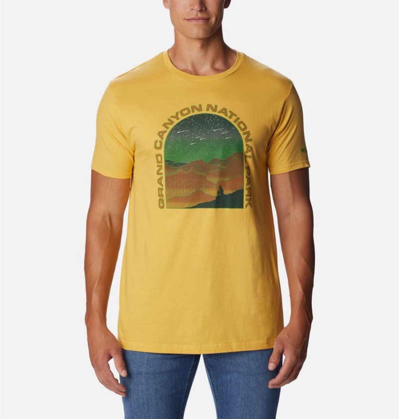 Columbia Grand Canyon NP Men\'s T-Shirt Yellow | KBQSTF-281
