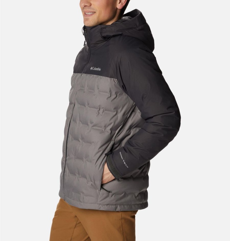 Columbia Grand Trek II Hooded Insulated Men's Puffer Jacket Grey | NHXSVI-297