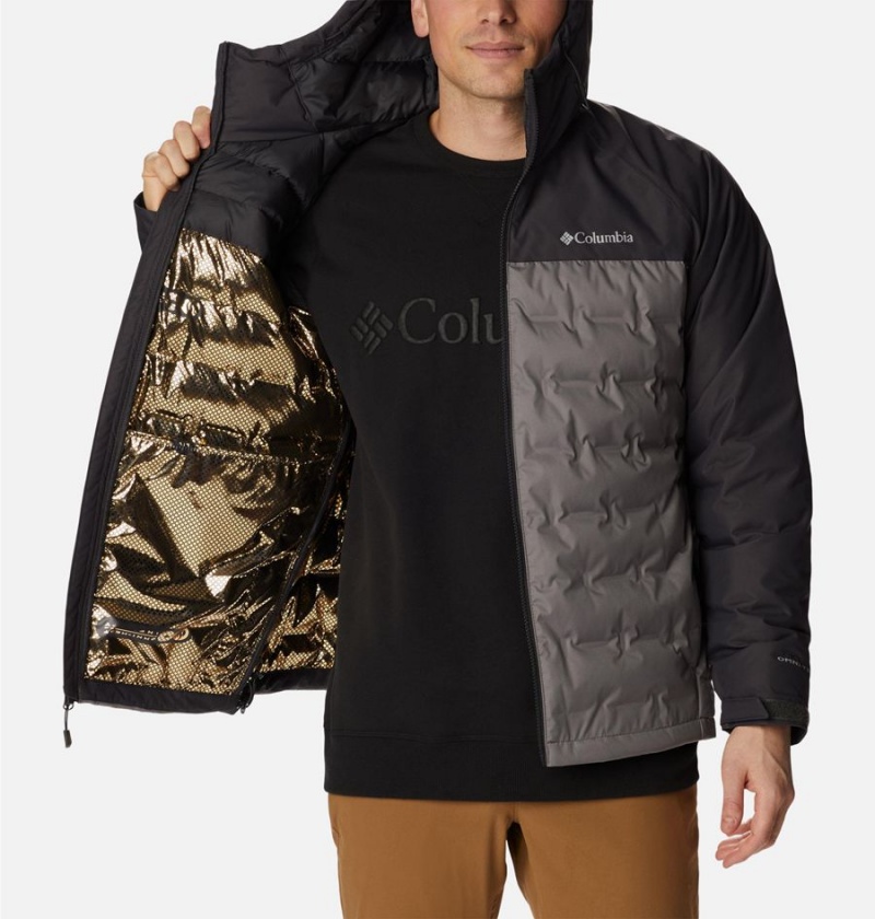 Columbia Grand Trek II Hooded Insulated Men's Puffer Jacket Grey | NHXSVI-297