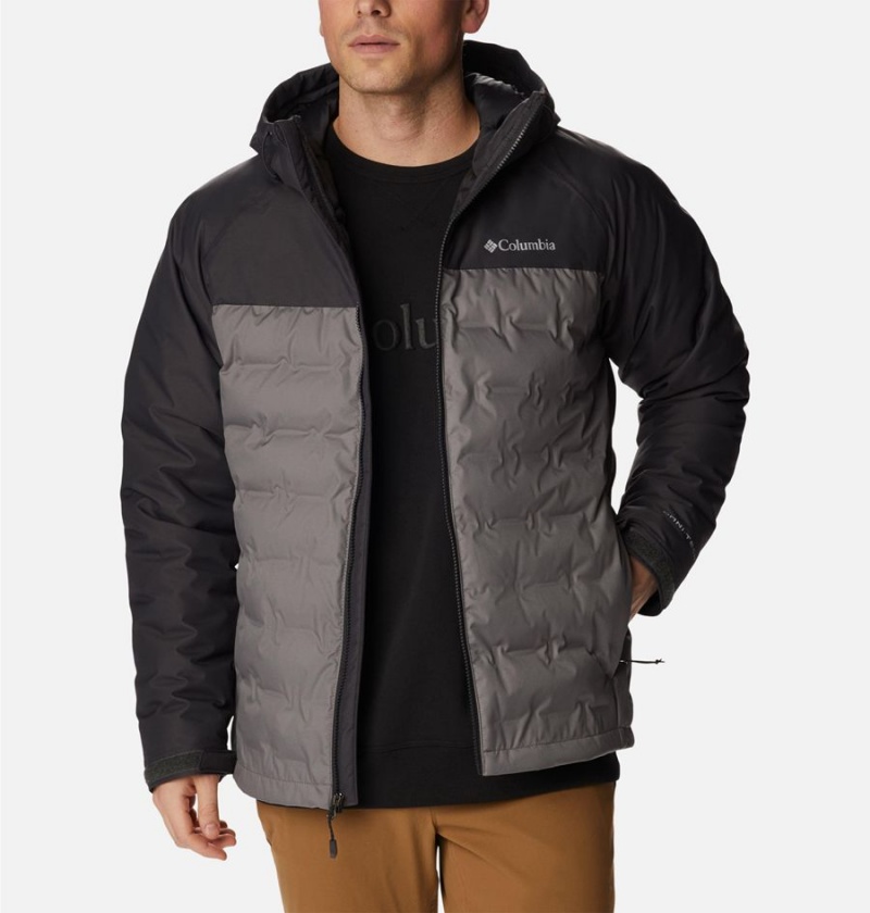 Columbia Grand Trek II Hooded Insulated Men's Puffer Jacket Grey | NHXSVI-297