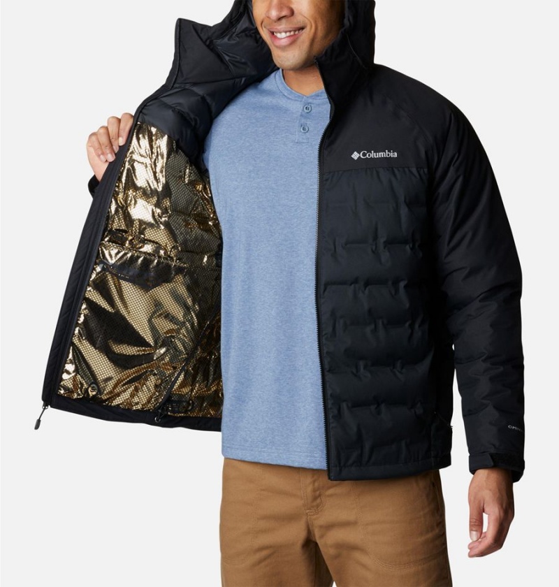 Columbia Grand Trek II Hooded Insulated Men's Puffer Jacket Black | MQDIXW-047