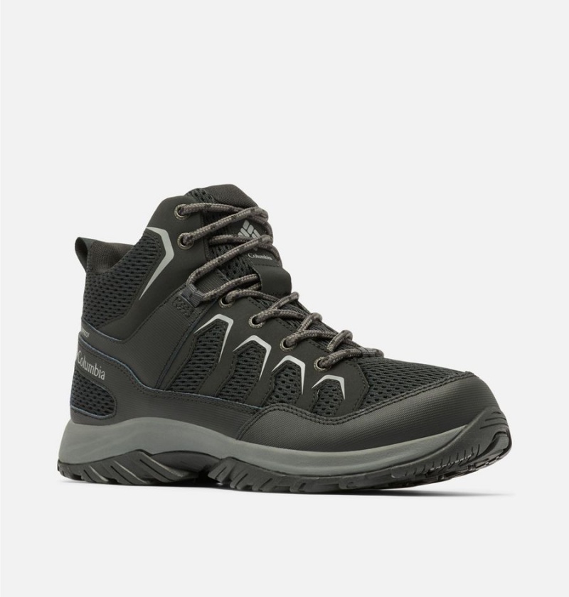 Columbia Granite Trail Mid Waterproof Men's Hiking Shoes Black | QMLUXW-584