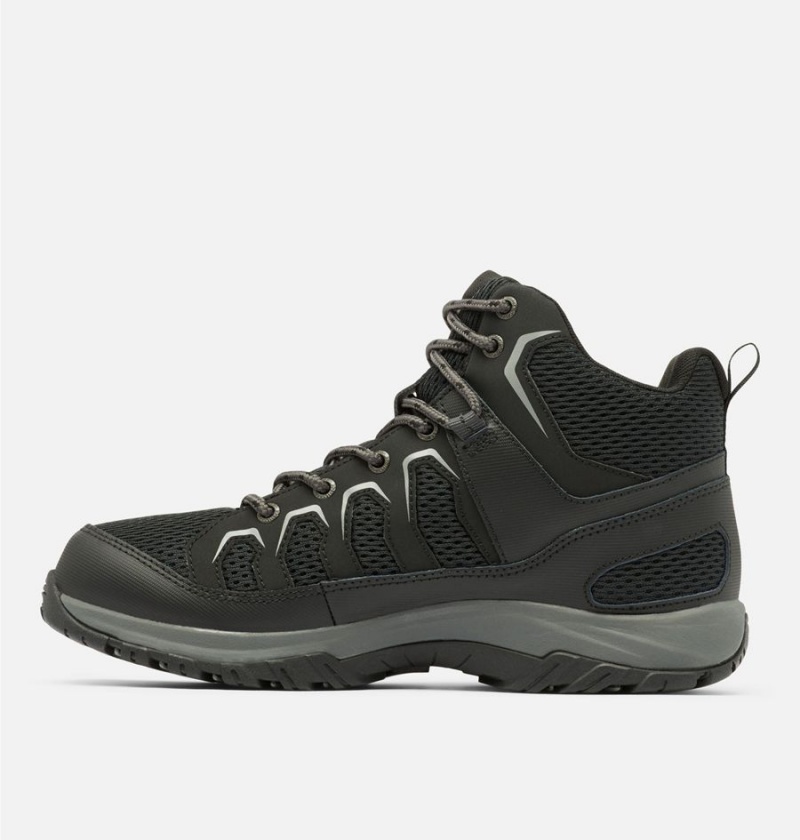 Columbia Granite Trail Mid Waterproof Men's Hiking Shoes Black | QMLUXW-584