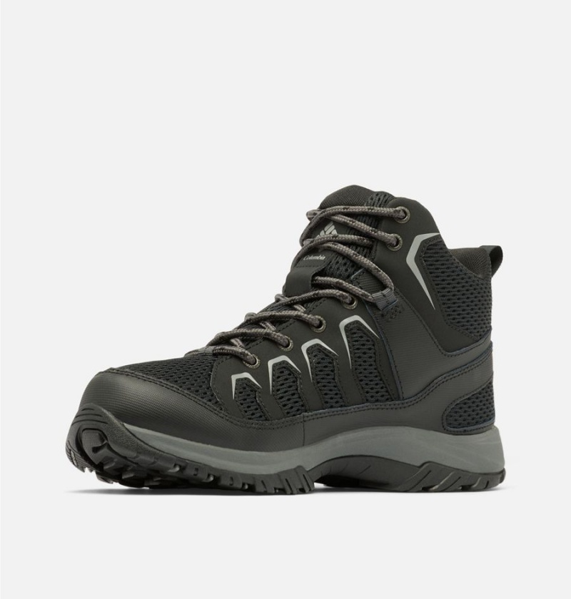 Columbia Granite Trail Mid Waterproof Men's Hiking Shoes Black | QMLUXW-584