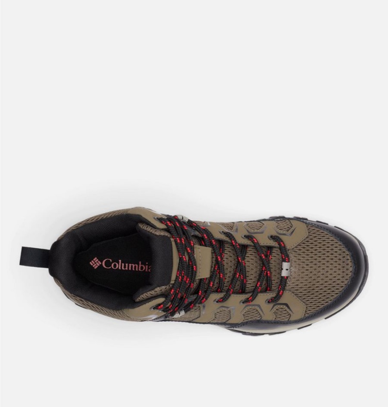 Columbia Granite Trail Mid Waterproof Men's Hiking Shoes Olive | ZNSVFA-567