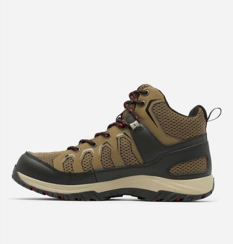 Columbia Granite Trail Mid Waterproof Men's Hiking Shoes Olive | ZNSVFA-567