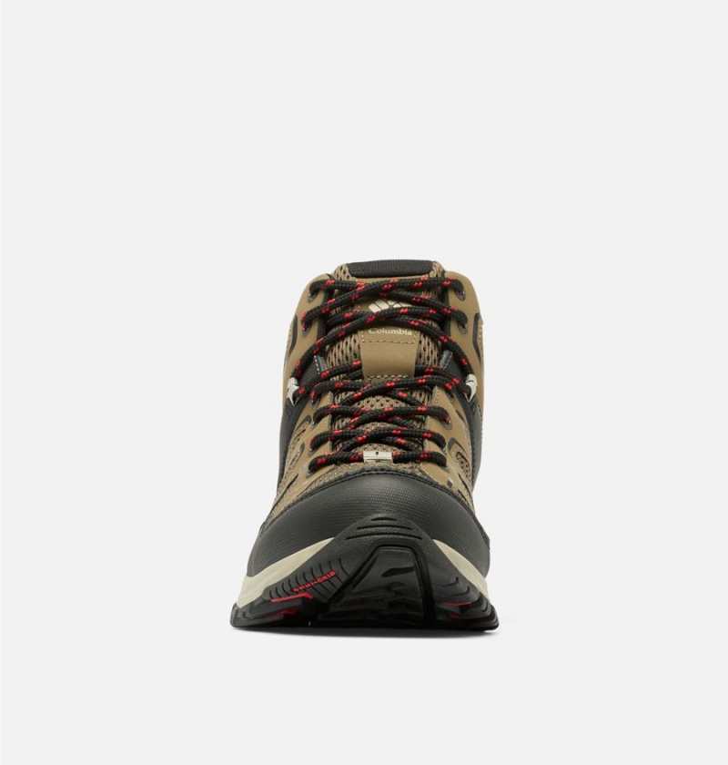 Columbia Granite Trail Mid Waterproof Men's Hiking Shoes Olive | ZNSVFA-567