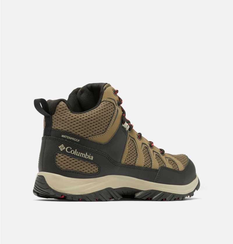 Columbia Granite Trail Mid Waterproof Men's Hiking Shoes Olive | ZNSVFA-567