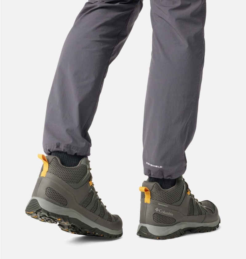 Columbia Granite Trail Mid Waterproof Men's Hiking Shoes Grey | HVQEJB-075
