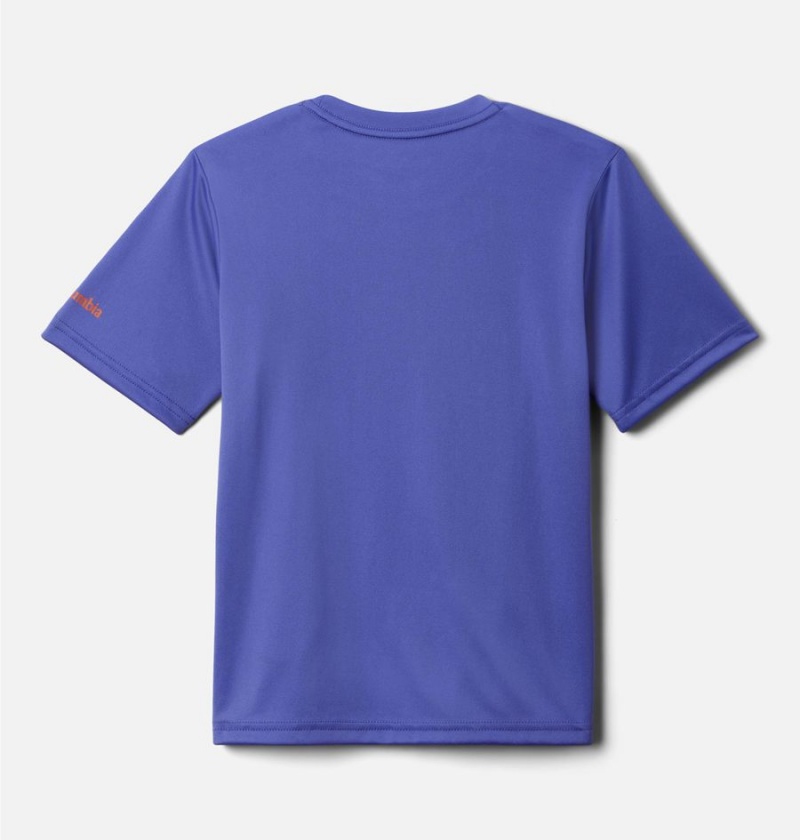 Columbia Grizzly Ridge Short Sleeve Graphic Kids' T-Shirt Purple | UGDEVM-032