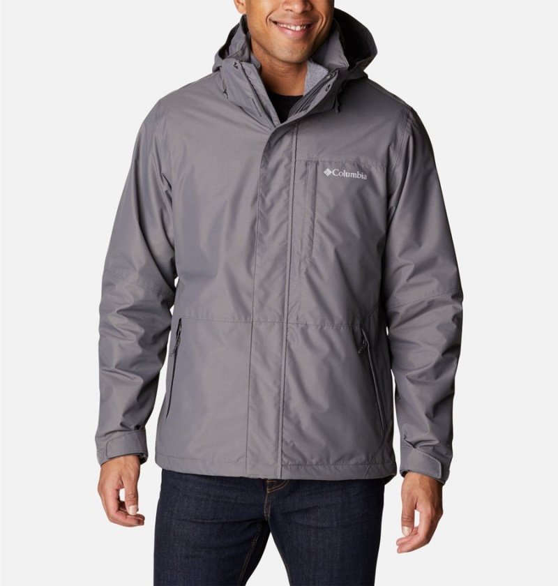 Columbia Gulfport Interchange Men\'s 3 In 1 Jackets Grey | VIAWQM-132