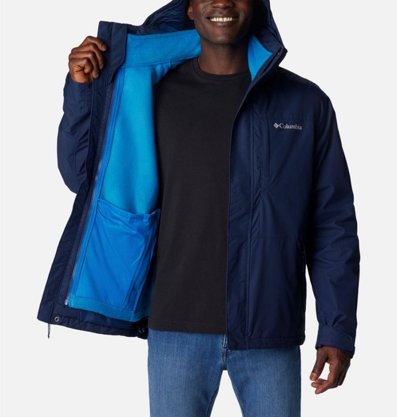 Columbia Gulfport Interchange Men's 3 In 1 Jackets Navy | MLSXFQ-905