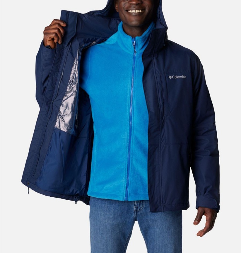 Columbia Gulfport Interchange Men's 3 In 1 Jackets Navy | MLSXFQ-905