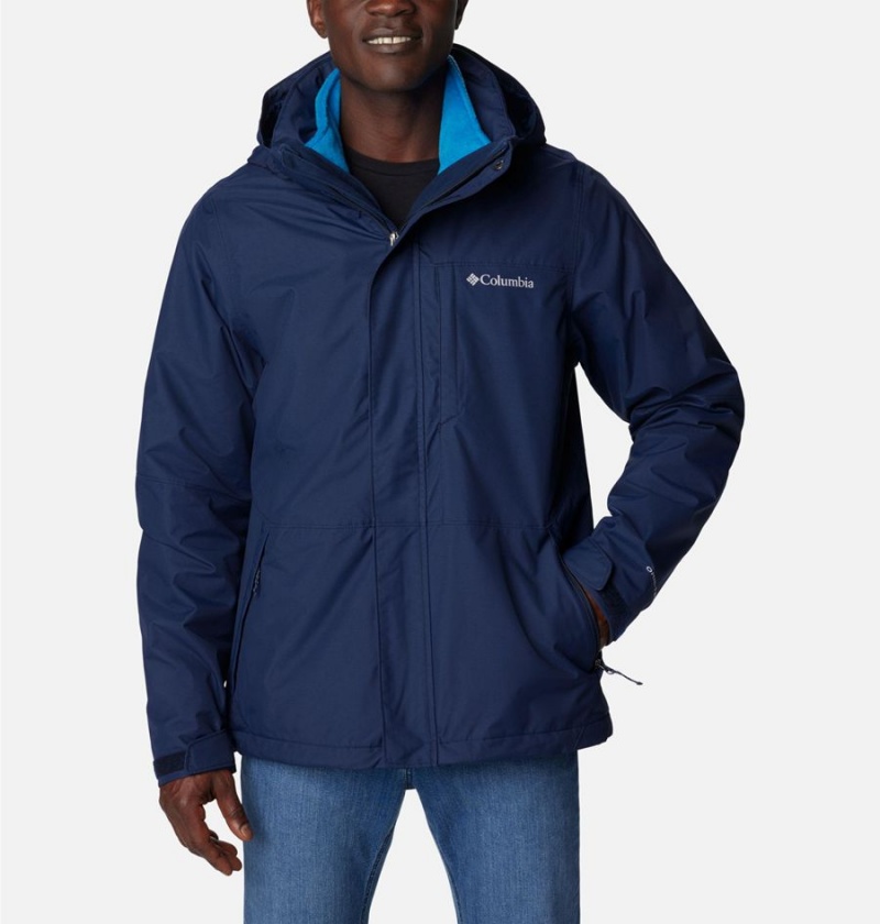 Columbia Gulfport Interchange Men\'s 3 In 1 Jackets Navy | MLSXFQ-905