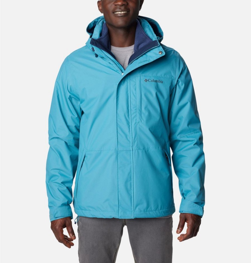 Columbia Gulfport Interchange Men\'s 3 In 1 Jackets Blue | WSFOCI-943