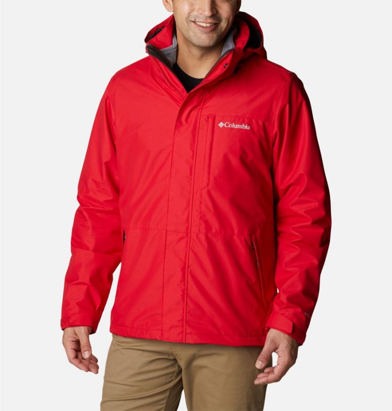 Columbia Gulfport Interchange Men\'s 3 In 1 Jackets Red | VOJNSK-321