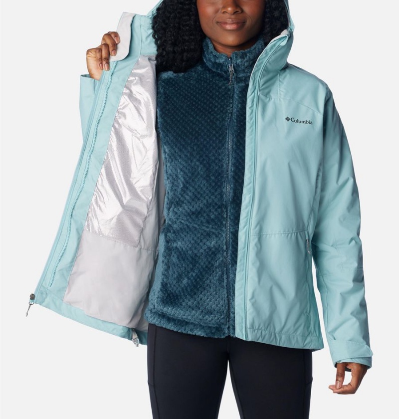 Columbia Gulfport Interchange Women's 3 In 1 Jackets Turquoise | PRKWFL-927