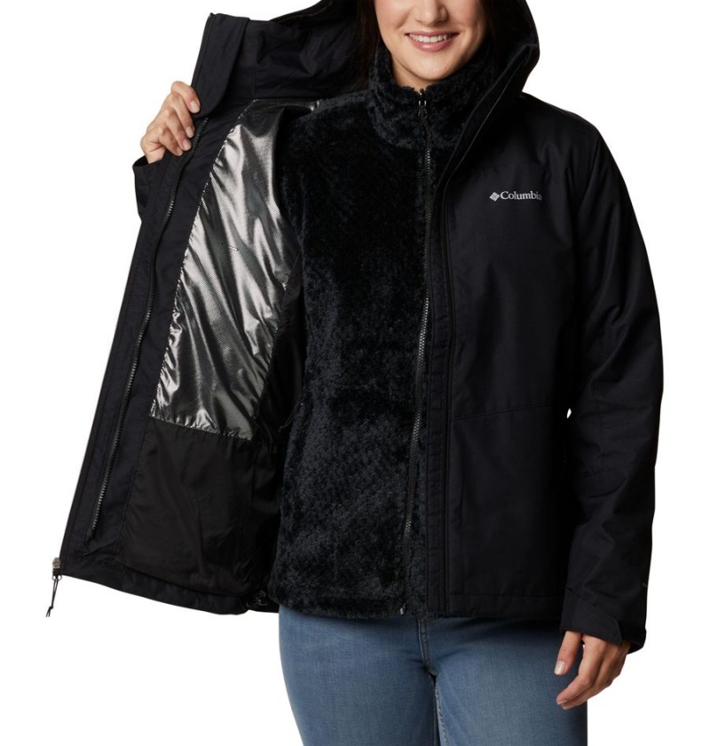 Columbia Gulfport Interchange Women's 3 In 1 Jackets Black | YCQUWJ-398