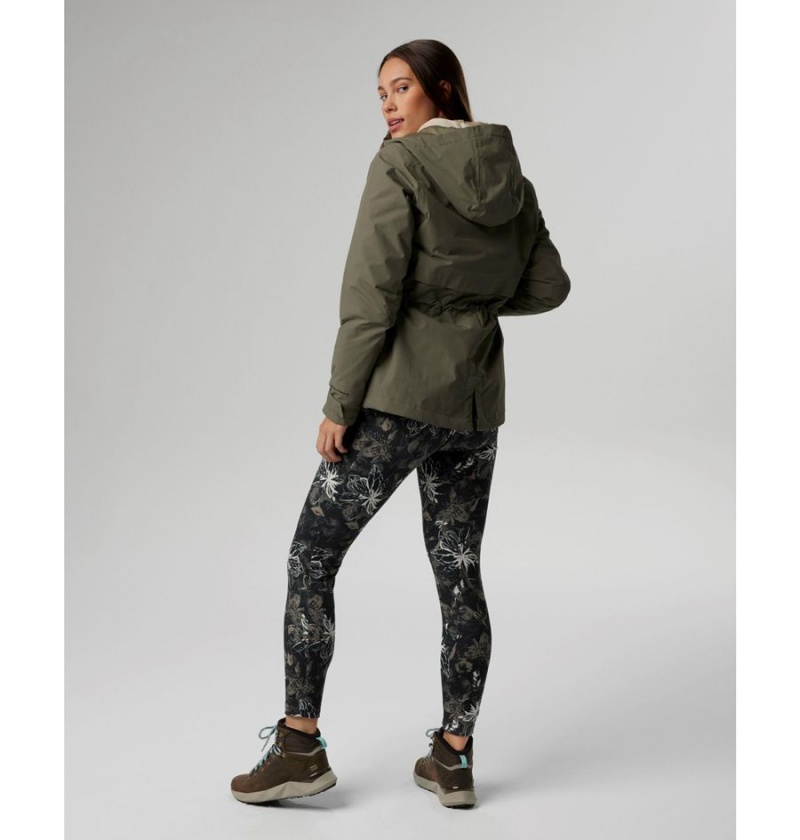 Columbia Hadley Trail Women's Rain Jacket Green | GFDCRT-380