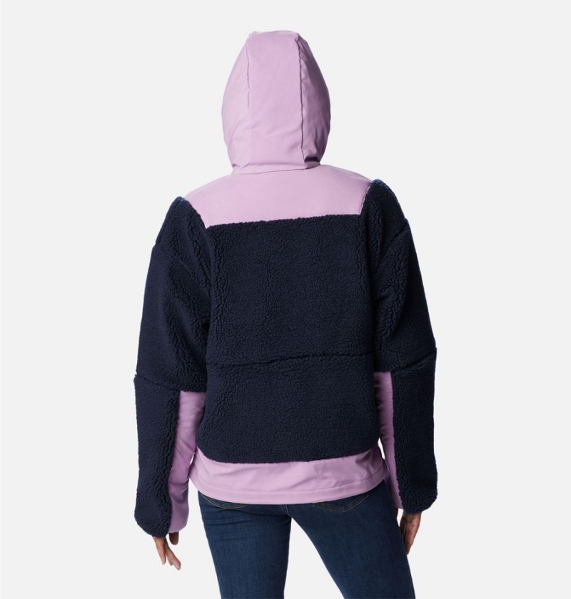 Columbia Hakatai Full Zip Women's Fleece Jacket Navy | FWHKNI-306