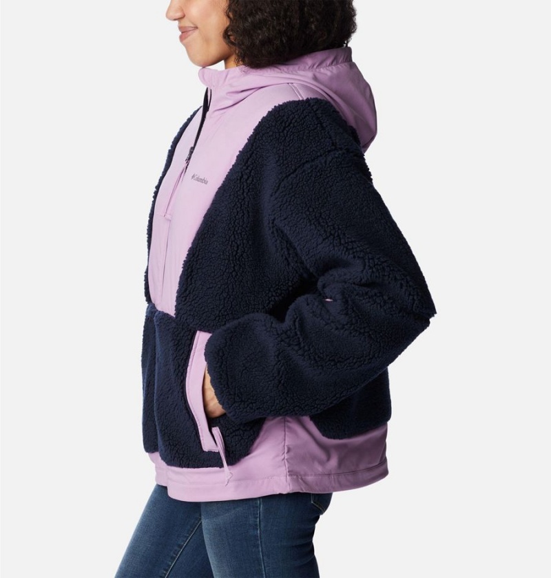 Columbia Hakatai Full Zip Women's Fleece Jacket Navy | FWHKNI-306