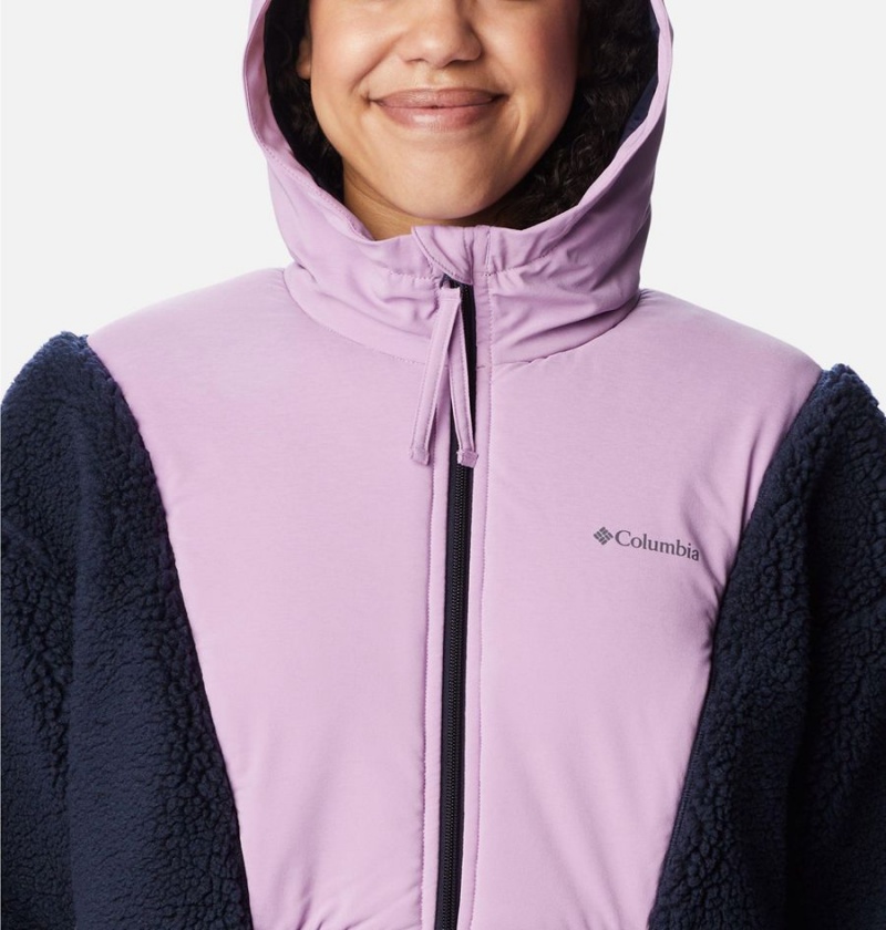 Columbia Hakatai Full Zip Women's Fleece Jacket Navy | FWHKNI-306