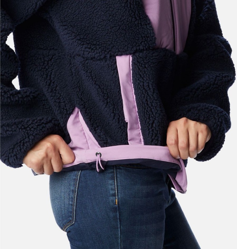 Columbia Hakatai Full Zip Women's Fleece Jacket Navy | FWHKNI-306